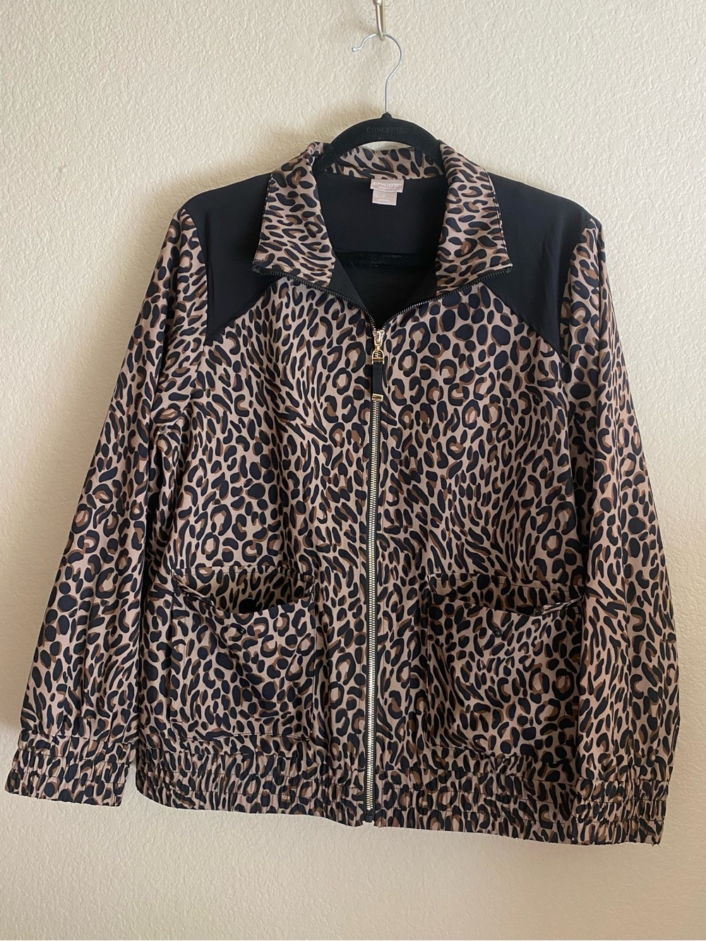 Leopard Print Zip-Front Jacket